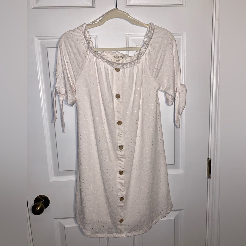 Jolie & Joy White Eyelet Dress